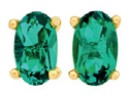 9ct-Gold-Created-Emerald-Stud-Earrings Sale