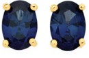 9ct-Gold-Created-Sapphire-Oval-Stud-Earrings Sale