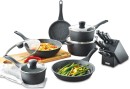 The-Cooks-Collective-6pc-Classic-Cookware-Set-and-9pc-Knife-Block Sale