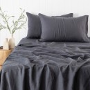Washed-Linen-Charcoal-Standard-Pillowcase-Pair-by-MUSE Sale