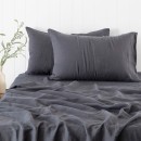 Washed-Linen-Charcoal-King-Pillowcase-Pair-by-MUSE Sale