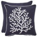 Carnation-Coral-Embroidered-Square-Cushion-by-MUSE Sale