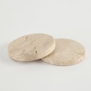 Travertine-Marble-Coaster-2-Pack-by-MUSE Sale