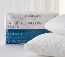 Heritage-2pk-Gusseted-Polyester-Pillow Sale