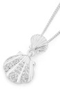Sterling-Silver-Cubic-Zirconia-Shell-Pendant Sale