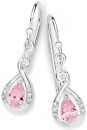 Sterling-Silver-Pear-Pink-Cubic-Zirconia-Marquise-Cubic-Zirconia-Drop-Earrings Sale