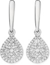 9ct-White-Gold-Diamond-Pear-Shape-Drop-Earrings Sale