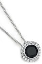 Sterling-Silver-Round-Black-Cubic-Zirconia-Cluster-Pendant Sale