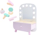 NEW-Somersault-Light-Up-FSC-Mix-Wooden-Table-Top-Vanity-Set-with-5-Accessories Sale