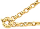 9ct-Gold-19cm-Solid-Belcher-Bolt-Ring-Bracelet Sale