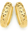 9ct-Gold-Diamond-cut-Huggie-Earrings Sale