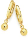 9ct-Gold-Ball-Drop-Huggie-Earrings Sale