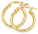 9ct-Gold-4x12mm-Half-Round-Hoop-Earrings Sale