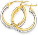 9ct-Gold-Two-Tone-15mm-Double-Hoop-Earrings Sale