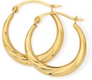 9ct-Gold-Twist-Creole-Hoop-Earrings Sale