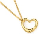 9ct-Gold-14mm-Open-Heart-Floating-Pendant Sale