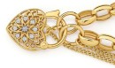 9ct-Gold-19cm-Oval-Belcher-Diamond-Padlock-Bracelet Sale