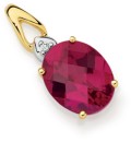 9ct-Gold-Created-Ruby-Diamond-Pendant Sale