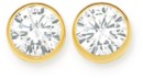 9ct-Gold-Cubic-Zirconia-Bezel-Set-5mm-Stud-Earrings Sale