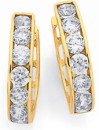 9ct-Gold-Cubic-Zirconia-Huggies Sale