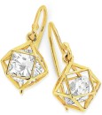 9ct-Gold-Cubic-Zirconia-Prism-Hook-Drop-Earrings Sale