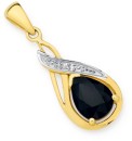 9ct-Gold-Sapphire-Diamond-Drop-Pendant Sale