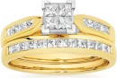 18ct-Gold-Diamond-Princess-Cut-Bridal-Set Sale