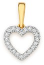 9ct-Gold-Diamond-Small-Heart-Pendant Sale