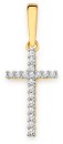 9ct-Gold-Diamond-Small-Cross-Pendant Sale