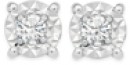 9ct-White-Gold-Diamond-Four-Claw-Stud-Earrings Sale