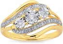 9ct-Gold-Diamond-Trilogy-Swirl-Ring Sale