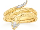 9ct-Gold-Diamond-Snake-Ring Sale