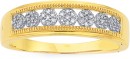 9ct-Gold-Diamond-Seven-Cluster-Band Sale