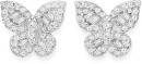 Sterling-Silver-Baguette-Cubic-Zirconia-Butterfly-Earrings Sale