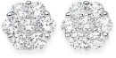 Sterling-Silver-Cubic-Zirconia-Cluster-Earrings Sale