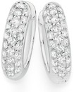 Sterling-Silver-Cubic-Zirconia-Pav-Hoops Sale