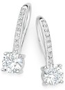 Sterling-Silver-Cubic-Zirconia-on-Cubic-Zirconia-Hook-Earrings Sale