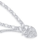 Sterling-Silver-Cubic-Zirconia-Padlock-Bracelet Sale