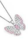 Sterling-Silver-Pave-Pink-Cubic-Zirconia-Butterfly-Pendant Sale