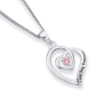 Sterling-Silver-Pink-Cubic-Zirconia-Love-You-Forever-Heart-Pendant Sale