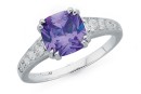 Sterling-Silver-Lavender-Cubic-Zirconia-Square-Dress-Ring Sale