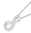 Sterling-Silver-Cubic-Zirconia-Infinity-Pendant Sale