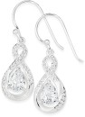 Sterling-Silver-Pear-Cubic-Zirconia-within-Cubic-Zirconia-Infinity-Drop-Earrings Sale