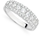 Sterling-Silver-9-Cubic-Zirconia-Fancy-Anniversary-Ring Sale