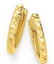 9ct-Gold-Fine-Diamond-Cut-Huggie-Earrings Sale