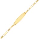 9ct-Gold-15cm-Hollow-Figaro-11-ID-Bracelet Sale