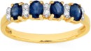 9ct-Gold-Sapphire-Diamond-Band Sale