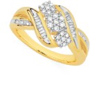 9ct-Gold-Diamond-Trilogy-Swirl-Ring Sale