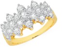 9ct-Gold-Diamond-Fancy-Cluster-Dress-Ring Sale