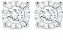 9ct-Gold-Diamond-Round-Brilliant-Cut-Miracle-Plate-Stud-Earrings Sale